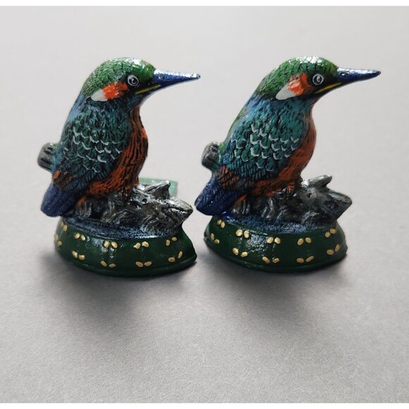 Cast Iron Bookends Bird Hummingbird Rare Old Birds - Picture 15 of 16